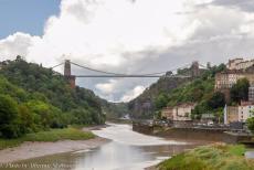 IMM 2019 Bristol - Classic Car Road Trip: The Clifton Suspension Bridge is spanning the river Avon and the Avon Gorge. The bridge was opened in 1864. The bridge...