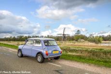Stuyvesant Tour - Stuyvesant Tour 2017: Our own classic Mini in front of the 'De Wicher', a small drainage mill in the Weerribben-Wieden, a...