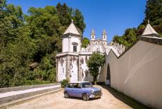 Portugal, IMM Praia de Mira - Classic Car Road Trip from the Netherlands to Portugal: Our 1974&nbsp;Mini Authi in front of Bom Jesus do Monte. After crossing the border from...
