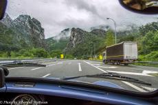 Portugal, IMM Praia de Mira - Classic Car Road Trip in a 1974 Classic Mini Authi: Here we are driving in our Classic Mini through the&nbsp;Paso&nbsp;de dos Hermanas, a...