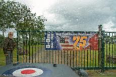 75th anniversary of D-Day - Classic Car Road Trip Normandy, the 75th anniversary of D-Day: Our own Ford GPW Jeep at the gate of the temporary campingsite at...