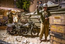 Normandy, 75 years after D-Day - Memorial tour through Normandy, 75 years after D-Day: One of the numerous dioramas in the Overlord Museum at Colleville-sur-Mer in Normandy.... Normandy, 75 years after D-Day - Memorial tour through Normandy, 75 years after D-Day: One of the numerous dioramas in the Overlord Museum at Colleville-sur-Mer in Normandy....