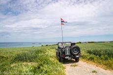 Normandy, 75 years after D-Day - Travelling in a Ford GPW Jeep through Normandy, 75 years after D-Day: Our Jeep on a plateau overlooking Gold Beach at Arromanches-les-Bains,... Normandy, 75 years after D-Day - Travelling in a Ford GPW Jeep through Normandy, 75 years after D-Day: Our Jeep on a plateau overlooking Gold Beach at Arromanches-les-Bains,...