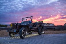 Normandy, 75 years after D-Day - Normandy, the 75th anniversary of D-Day: A Willys MB Jeep on Sword Beach during the Liberty Concert Normandy 2019. The concert was... Normandy, 75 years after D-Day - Normandy, the 75th anniversary of D-Day: A Willys MB Jeep on Sword Beach during the Liberty Concert Normandy 2019. The concert was...