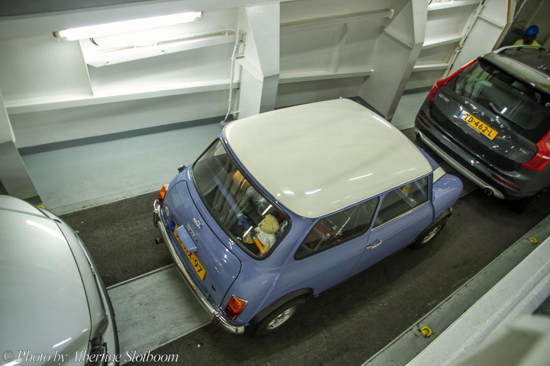IMM 2019 Bristol - Classic Car Road Trip: Onze Mini Authi maakte de overtocht van Duinkerken naar Dover op een steile helling op het autodek van de ferry, gelukkig... IMM 2019 Bristol - Classic Car Road Trip: Onze Mini Authi maakte de overtocht van Duinkerken naar Dover op een steile helling op het autodek van de ferry, gelukkig...
