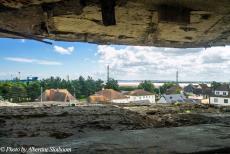 Normandy 2014 - Classic Car Road Trip Normandy: View over the Ouistreham and Sword Beach from the top floor of the Grand Bunker, Le Grand Bunker. The bunker...