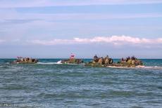 Normandy, 70 years after D-Day - Commemorating D-Day in Normandy, the 70th anniversary: DUKWs floating on the sea within sight of Juno Beach at Courseulles-sur-Mer. A DUKW is... Normandy, 70 years after D-Day - Commemorating D-Day in Normandy, the 70th anniversary: DUKWs floating on the sea within sight of Juno Beach at Courseulles-sur-Mer. A DUKW is...