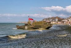 Normandy, 70 years after D-Day - Commemorating D-Day in Normandy: During the 70th anniversary of D-Day, a DUKW (a large amphibious vehicle) floated on the waves in front of Juno... Normandy, 70 years after D-Day - Commemorating D-Day in Normandy: During the 70th anniversary of D-Day, a DUKW (a large amphibious vehicle) floated on the waves in front of Juno...