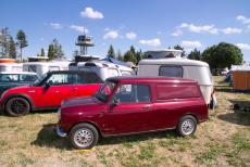 Poland, IMM Leszno - A 1979 Classic Mini 1000 Van at the IMM Leszno in Poland. In the background stands the iconic control tower of Leszno Airfield, where the event... Poland, IMM Leszno - A 1979 Classic Mini 1000 Van at the IMM Leszno in Poland. In the background stands the iconic control tower of Leszno Airfield, where the event...
