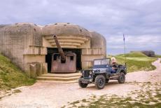 Normandy, 65 years after D-Day - The 65th anniversary of D-Day: Our Ford GPW RAF Jeep in front of the German coastal defence battery at Longues-sur-Mer. The artillery... Normandy, 65 years after D-Day - The 65th anniversary of D-Day: Our Ford GPW RAF Jeep in front of the German coastal defence battery at Longues-sur-Mer. The artillery...