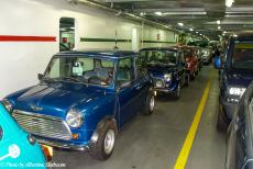 Longbridge IMM - Classic Car Road Trip: Onze classic Mini's aan boord van de ferry van Duinkerken naar Dover. Nog enkele andere classic Mini's en...